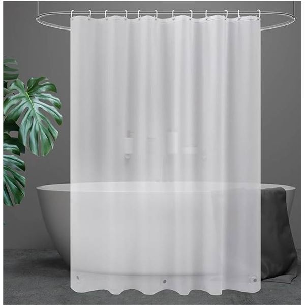 UFRIDAY Extra Long Shower Curtain Liner 72 x 82 inches,Waterproof Frosted PEVA Plastic Shower Curtai