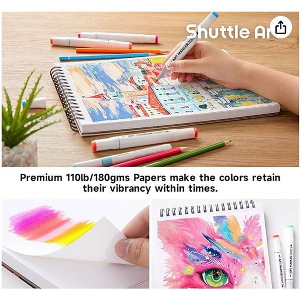 Shuttle Art Marker Pad 9"x12" 70 Sheets