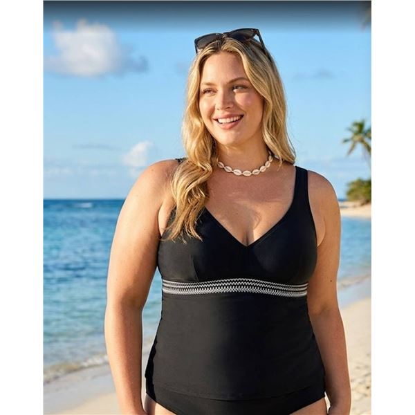 Christina XXL Black Tankini Swim Top