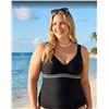 Image 1 : Christina XXL Black Tankini Swim Top