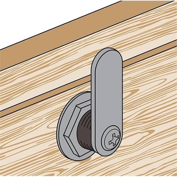 Prime-Line U 9941 Diecast Drawer and Cabinet Lock, 3 Cams, Trim Collar, 2 Washers, 2 Keys and Fasten