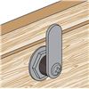 Image 1 : Prime-Line U 9941 Diecast Drawer and Cabinet Lock, 3 Cams, Trim Collar, 2 Washers, 2 Keys and Fasten