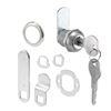 Image 2 : Prime-Line U 9941 Diecast Drawer and Cabinet Lock, 3 Cams, Trim Collar, 2 Washers, 2 Keys and Fasten