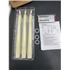 Image 3 : Stmarry Ivory Flameless Taper Candles with Remote and Timer, 9.65 Inch Real Wax LED Candlesticks, Ba