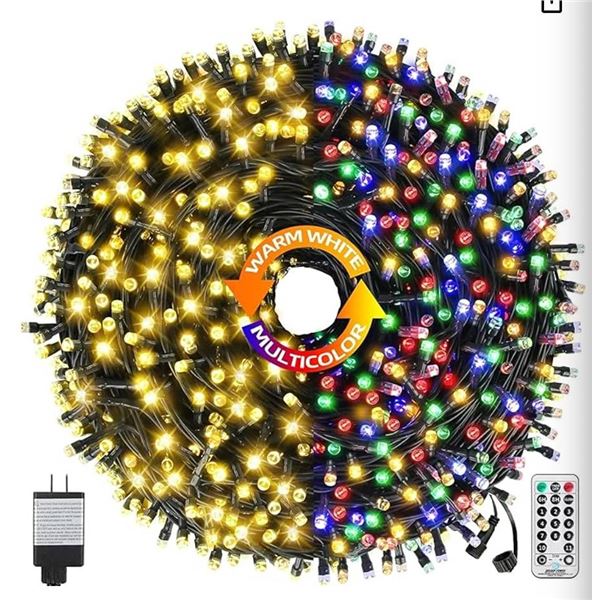 Green Convenience 105FT 300 LED Color Changing String Lights End to End Expandable Decorative Fairy 