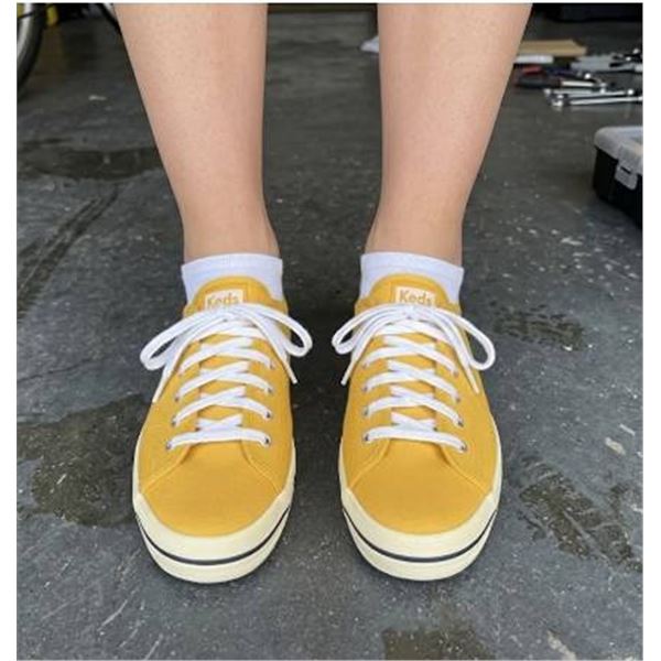 Keds Yellow Canvas Sneakers Floral Insole