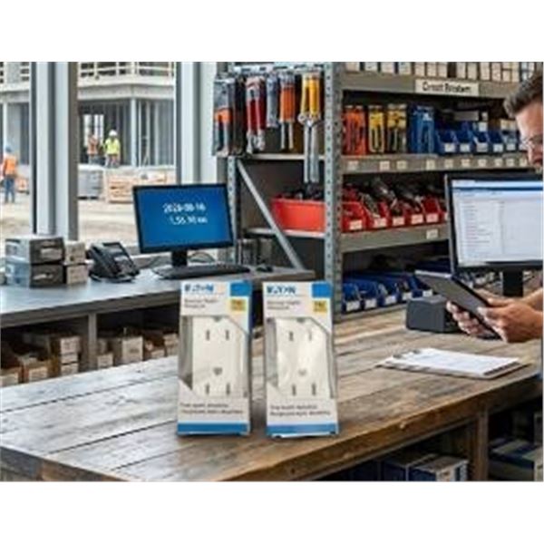 Eaton Decorator Duplex Receptacle Lot o 2