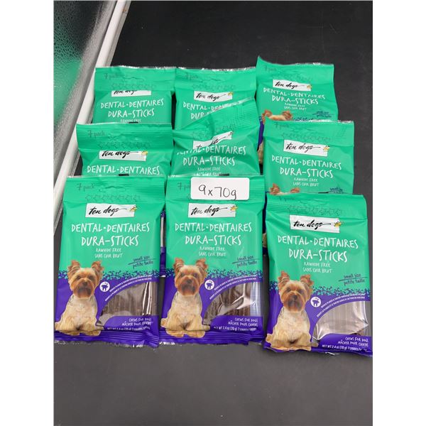 Ten Dogs Dental Dura-Sticks 9 x 70g
