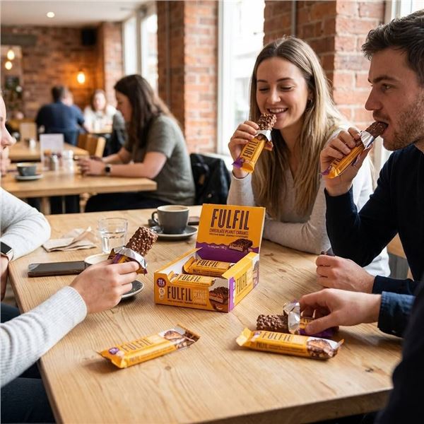 FULFIL Chocolate Peanut Caramel Bars 12 Pack