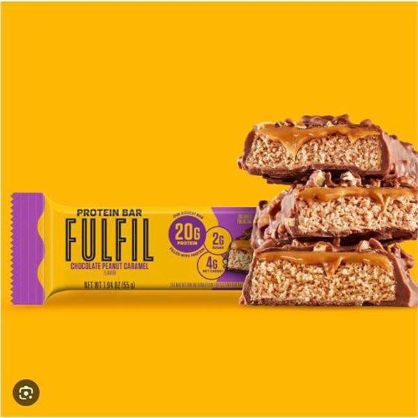 Fulfil Chocolate Peanut Caramel Bars Box 12 ct