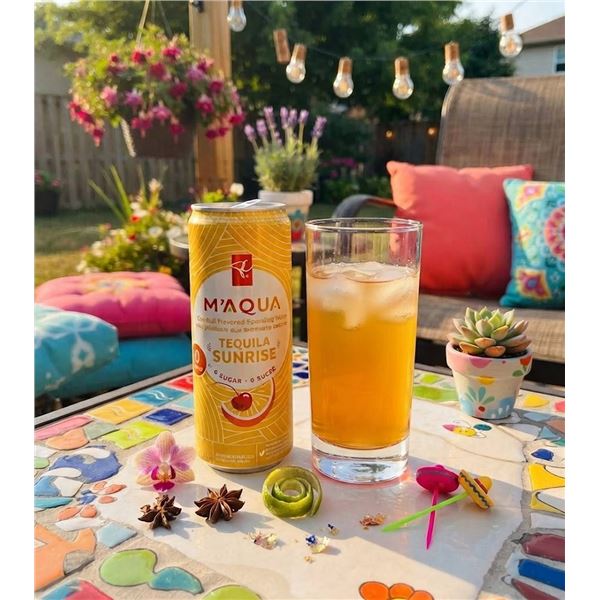 M'Aqua Tequila Sunrise Sparkling Water 6x355ml