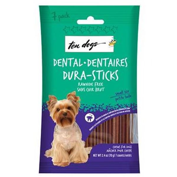Ten Dogs Dental Dura-Sticks Chews, 6 Packs