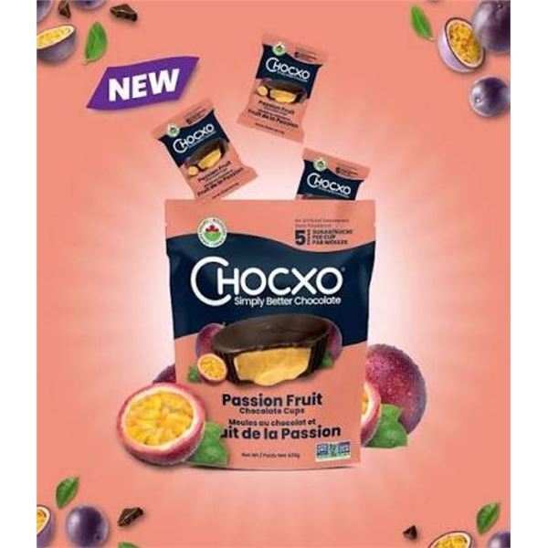 ChocXO Dark Milk Chocolate Passion Fruit Cups 6x98g