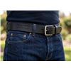 Image 1 : Roots Leather Belt, Size 32-34, Black