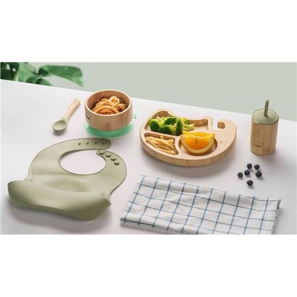 Blooming Giggles Lovely Squirrel Bamboo Feeding Set