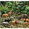 Image 1 : Prextex Safari Animals 9 Piece Set