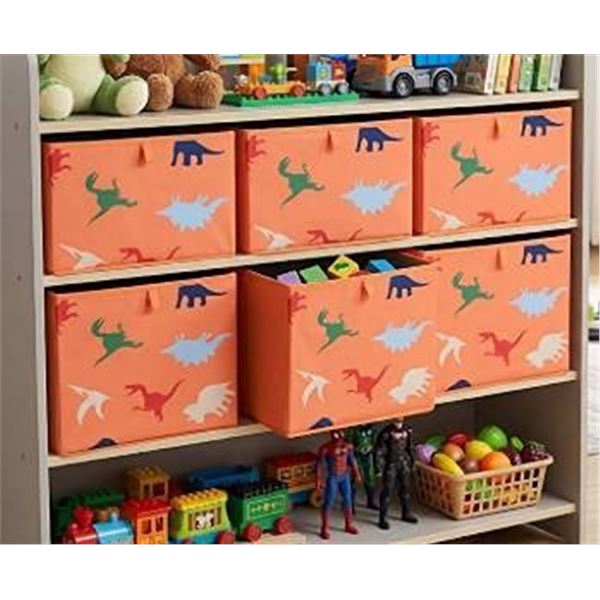 Amazon Basics Dino Squad Storage Bins 6-Pack