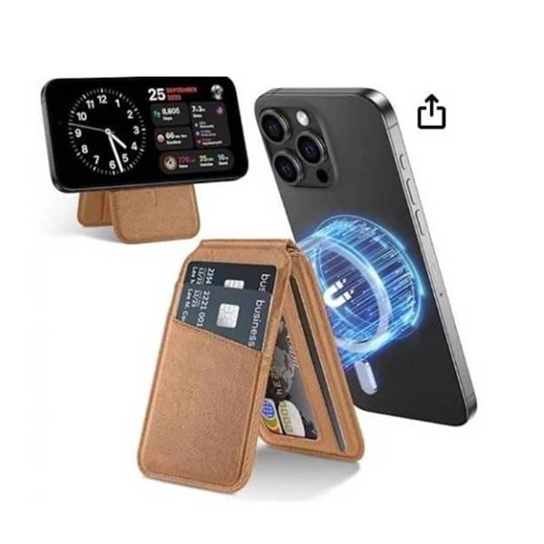 4 Magnetic Leather Wallets