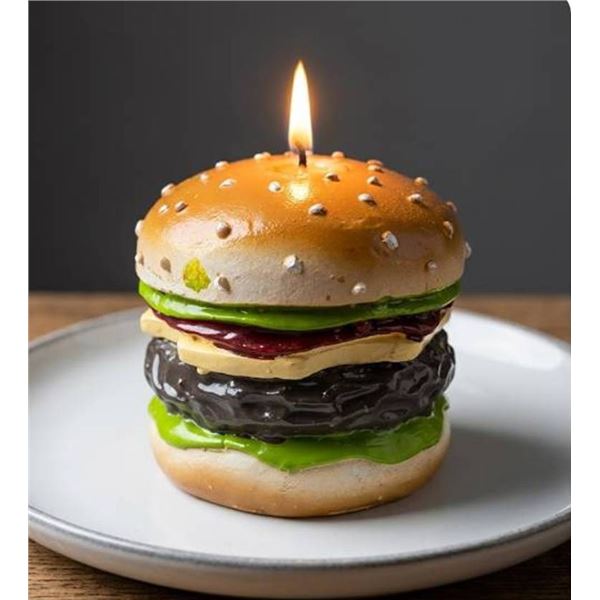 Hamburger-Shaped Decorative Candle