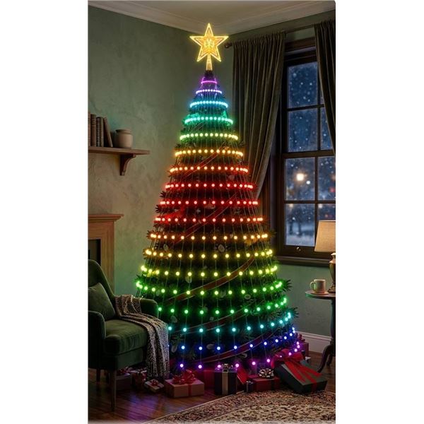 LED Christmas Tree Icicle Lights RGB