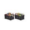 Image 1 : Amazon Basics Metallic Black Storage Bins 2pk