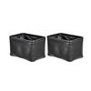Image 2 : Amazon Basics Metallic Black Storage Bins 2pk