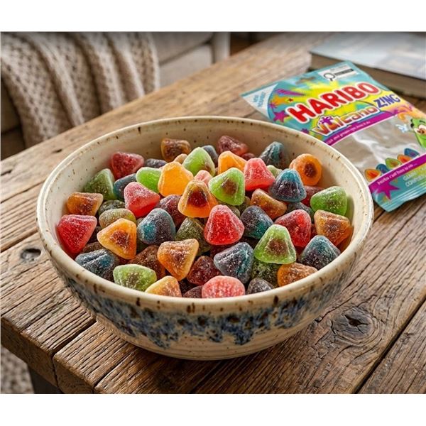Haribo Volcano Zing Gummy Candy Bag 10 x 175g
