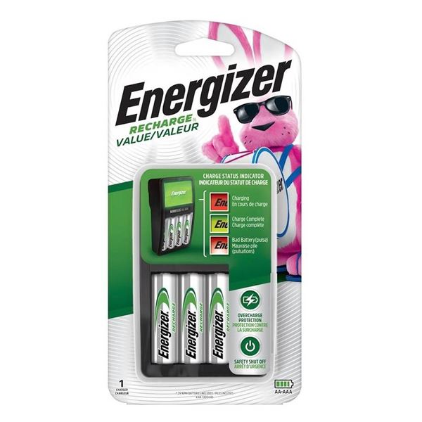 Energizer Recharge Value Charger with 4 AA