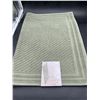 Image 2 : Green Cotton Woven Bath Mat