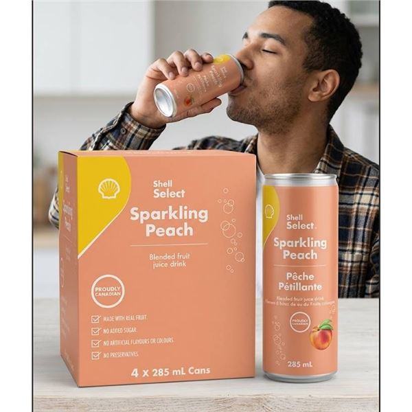 Lot of 2 Shell Select Sparkling Peach 4x285mL Packs
