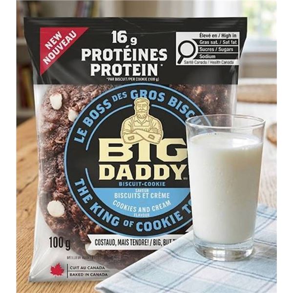 Big Daddy Cookies and Cream Protein Biscuits 6x 100g