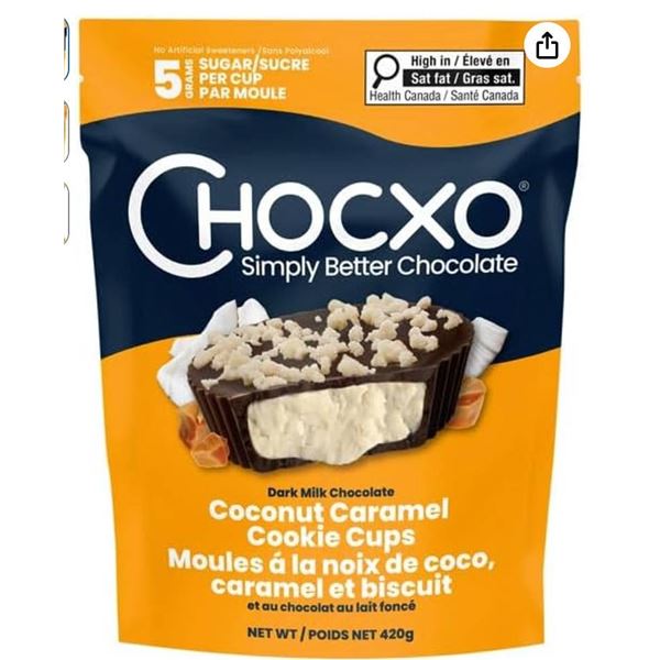 Chocxo Dark Milk Chocolate Coconut Caramel 420g