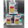 Image 3 : Lot of 3 -Sistema To Go PortionPod Food Storage Containers, 210 mL, Assorted Colours, 2 PackPattern