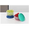 Image 1 : Lot of 3 -Sistema To Go PortionPod Food Storage Containers, 210 mL, Assorted Colours, 2 PackPattern