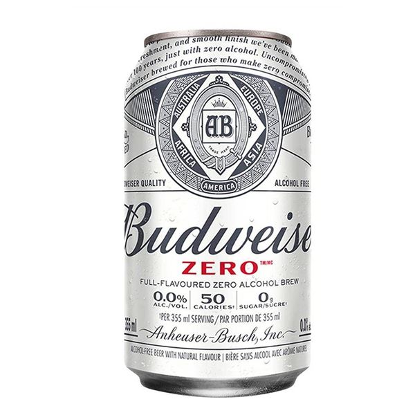 Budweiser Zero Alcohol Beer 12 Pack x 355ml