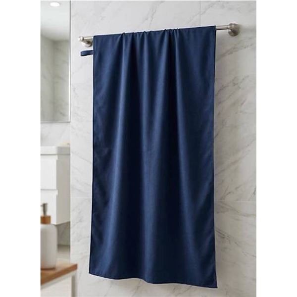Amazon Basics Microfiber Towel Black/Blue