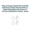 Image 3 : Coreykin iPhone Charger 2-Pack MFi Certified