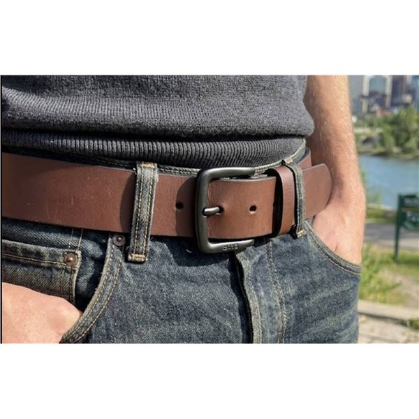 Levi's Men's Leather Belt, Brown, Large
