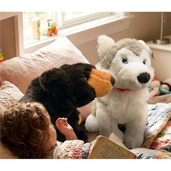 Stuffed Bear and Wolf Plush Toys