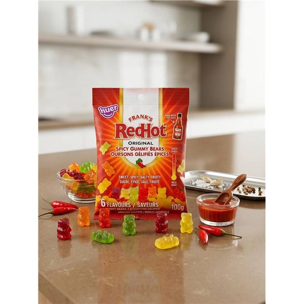 Frank's RedHot Spicy Gummy Bears 15 x 100g
