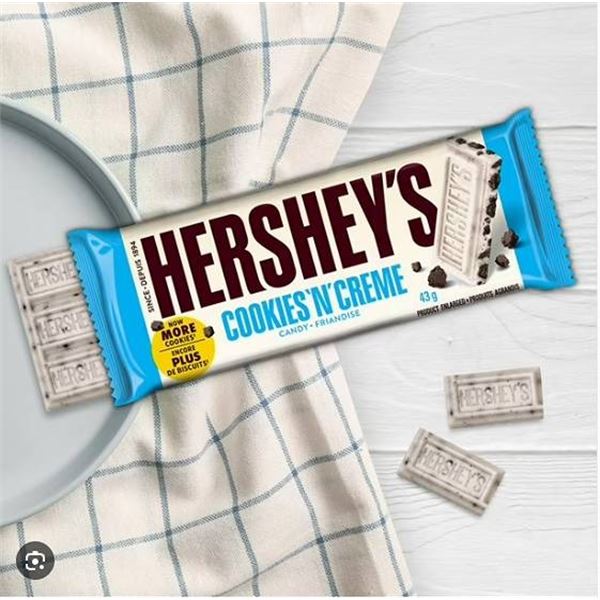 36 Hershey's Cookies 'N' Creme 43g Bars