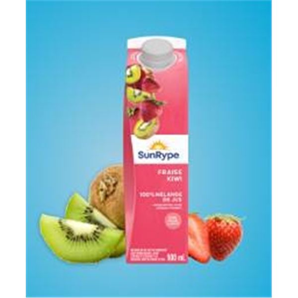 SunRype Fraise Kiwi Juice 12 x 900mL
