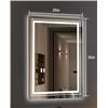 Image 1 : Hoozha Bathroom Mirror 28x36 Inch