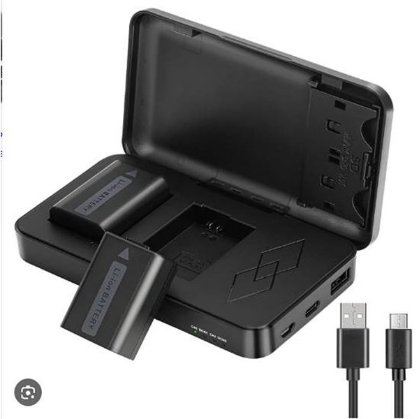 JYJZPB NP-FW50 Replacement Camera Battery Charger Set Dual Channel Compatible for Sony