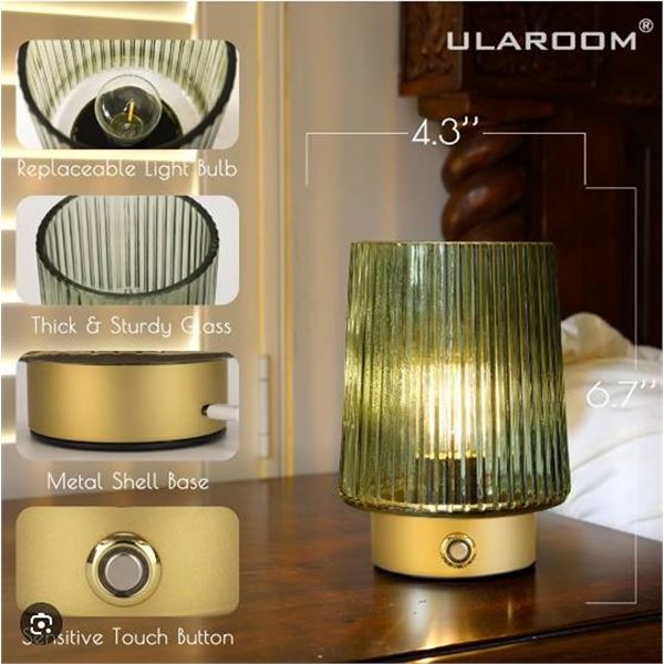 ULAROOM Cordless Dimmable Table Lamp
