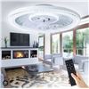 Image 1 : Linboro Ceiling Fan with Light, White
