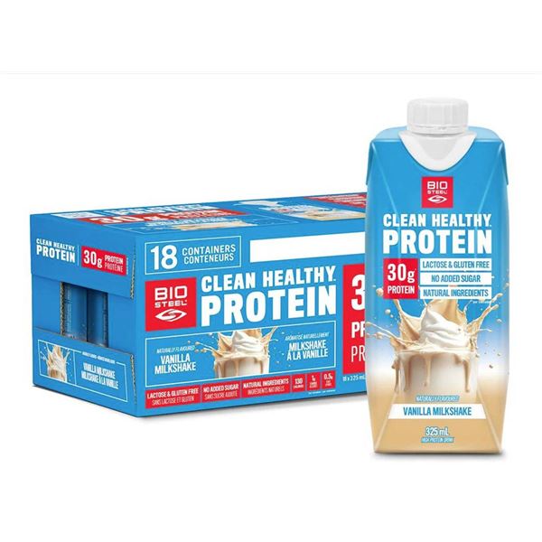 BioSteel Vanilla Milkshake Protein Pack 18x325mL