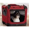 Image 1 : Amazon Basics Portable Soft Pet Crate 42 in RED