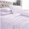Image 1 : COMFY Bamboo King 4-Piece Sheet Set - Light purple