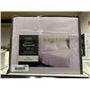 Image 2 : COMFY Bamboo King 4-Piece Sheet Set - Light purple